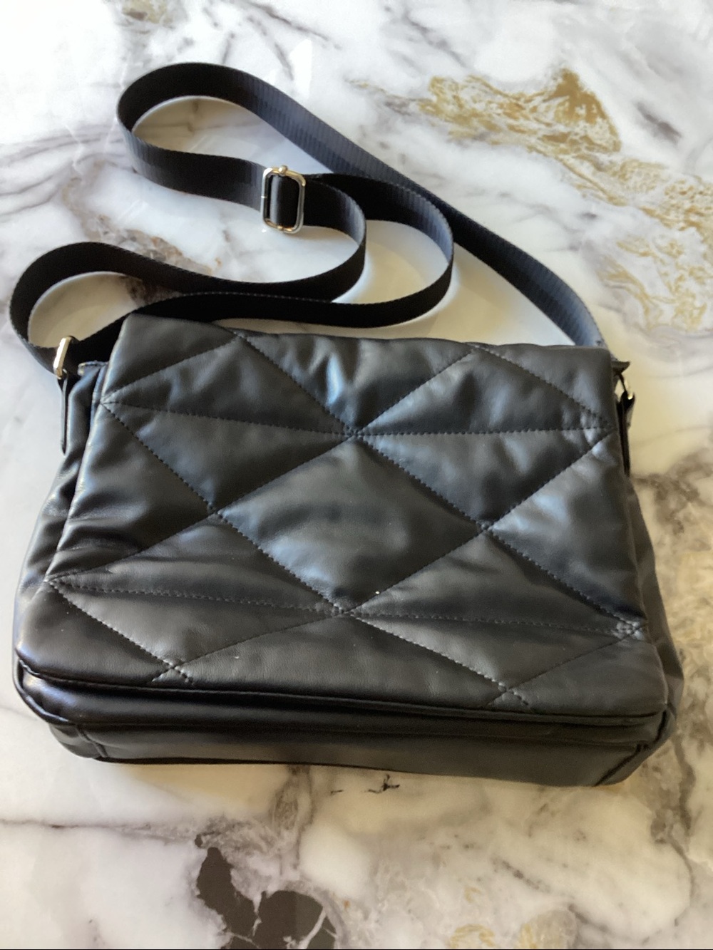 Roots Quilted black Crossbody Bag